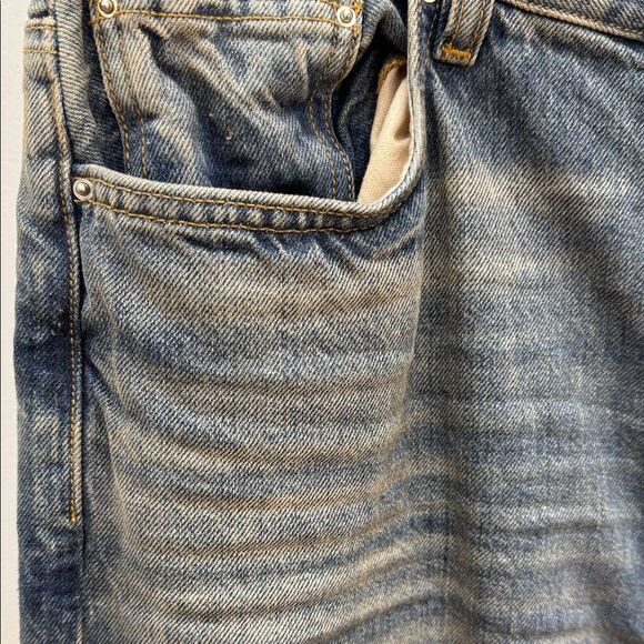 AMIRI Relaxed Fit Blue and Tan Jeans - Picture 4 of 16